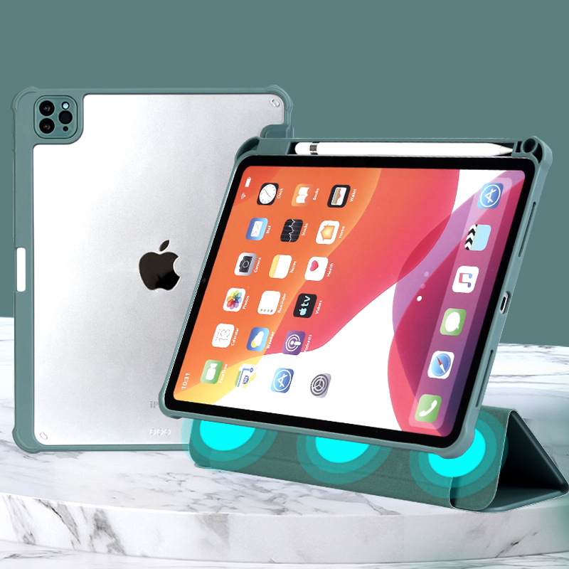 iPad Protective Case with Magnetic Detachment and Pencil Holder