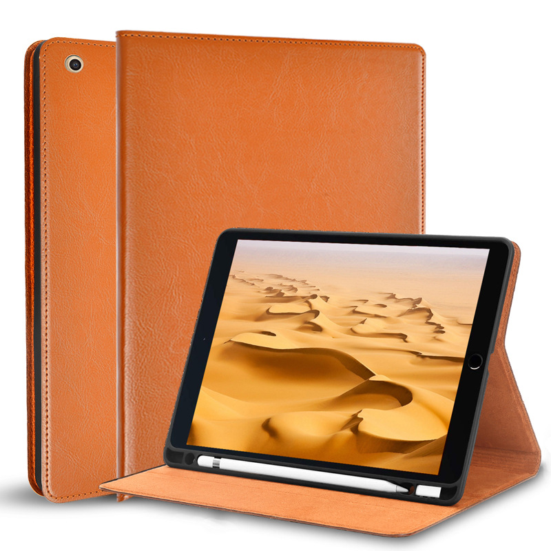 iPad Leather Protective Case with Pen Slot