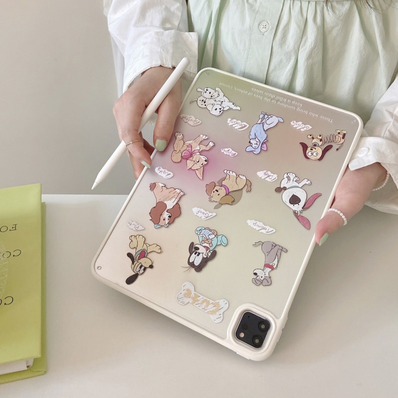 Transparent Shockproof iPad Protective Case for Dog Lovers