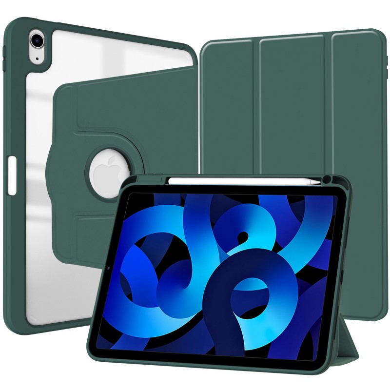 Tri-fold Rotating Acrylic Transparent Tablet Protective Case