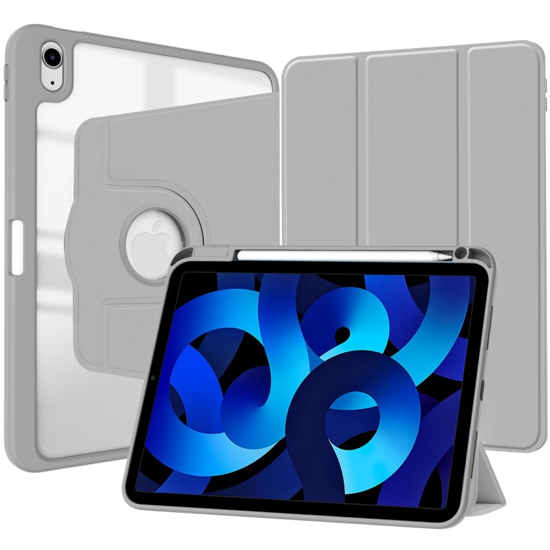 Tri-fold Rotating Acrylic Transparent Tablet Protective Case