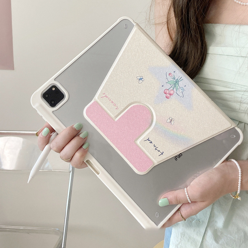 Flower and Butterfly Rotating iPad Protective Case