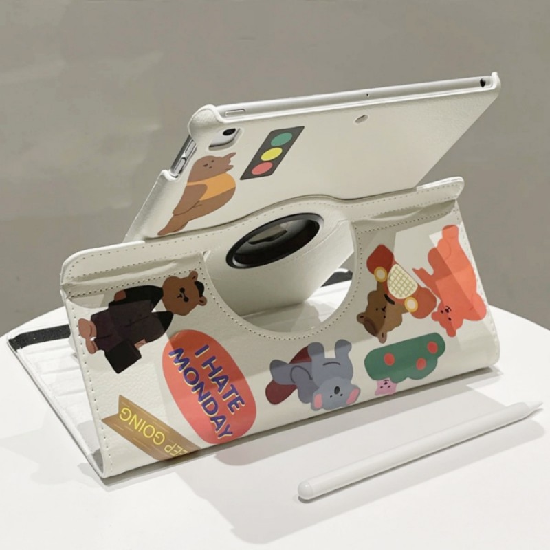 Rotating Bear iPad Protective Case