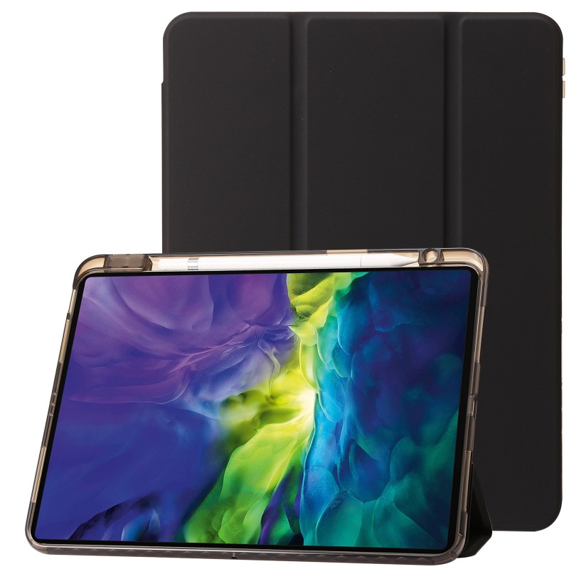 iPad Compatible Protective Case with Anti-bend Transparent Acrylic and Full Coverage Pen Slot