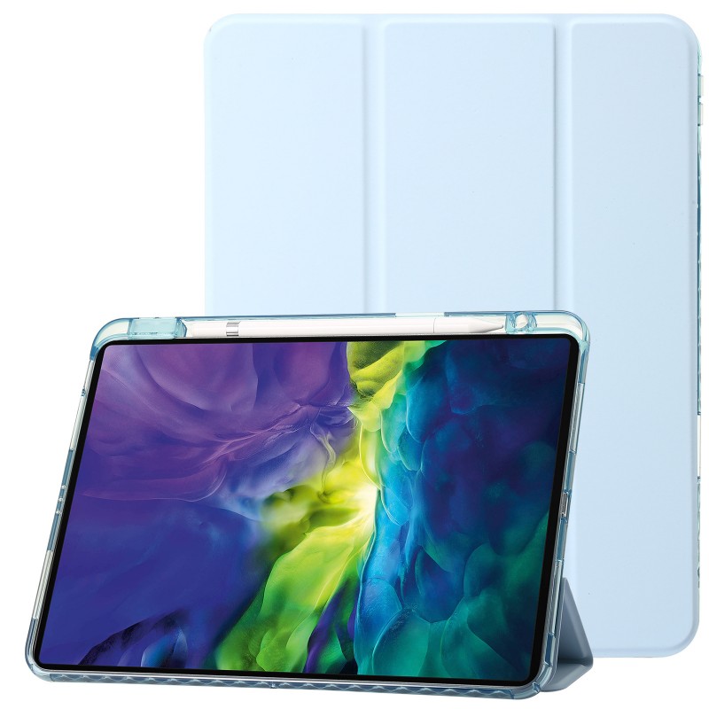 iPad Compatible Protective Case with Anti-bend Transparent Acrylic and Full Coverage Pen Slot