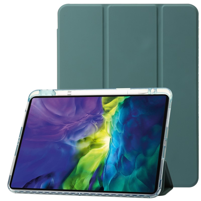 iPad Compatible Protective Case with Anti-bend Transparent Acrylic and Full Coverage Pen Slot