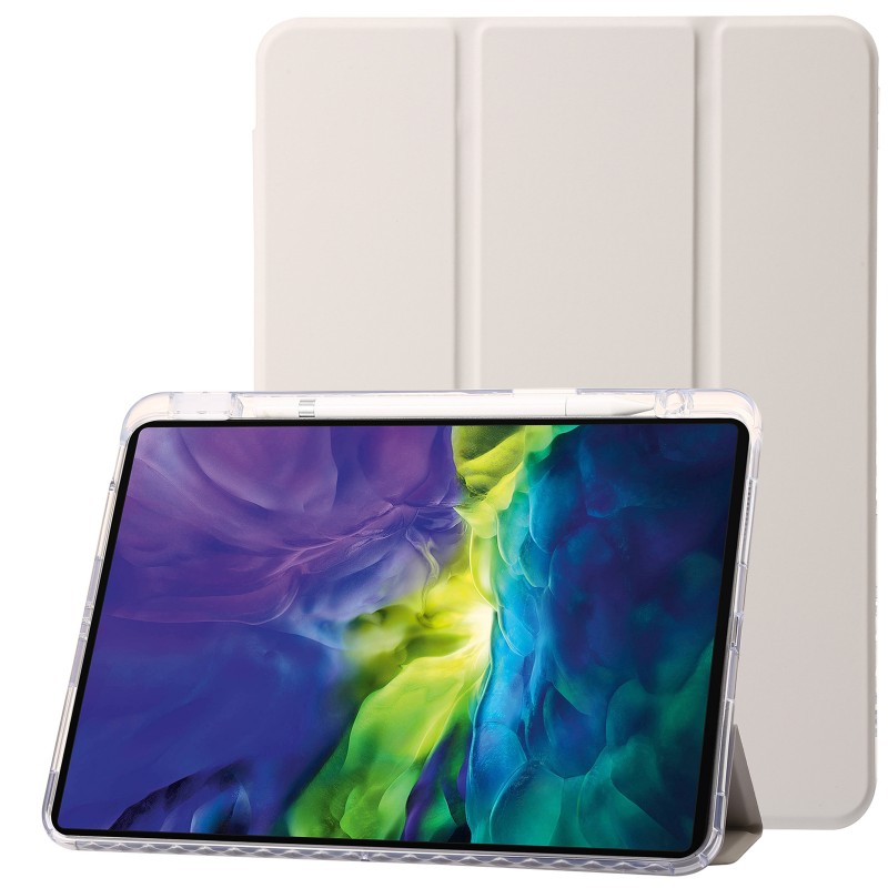 iPad Compatible Protective Case with Anti-bend Transparent Acrylic and Full Coverage Pen Slot