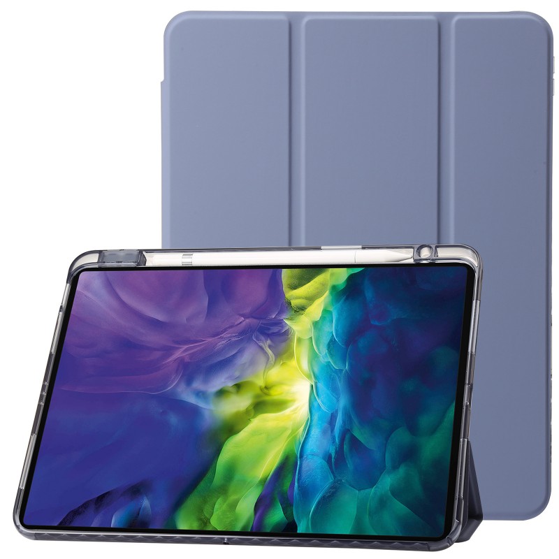 iPad Compatible Protective Case with Anti-bend Transparent Acrylic and Full Coverage Pen Slot