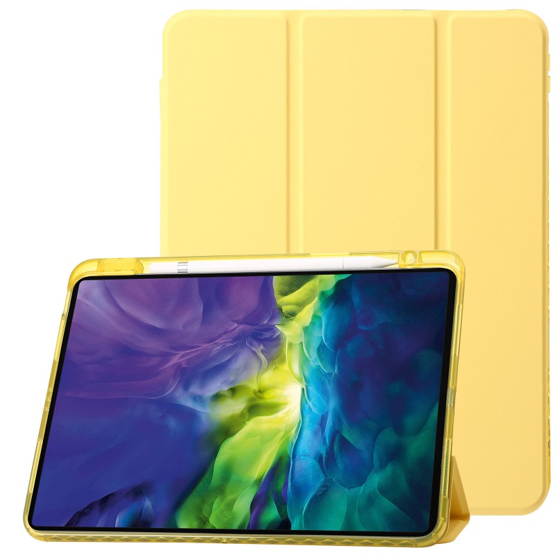 iPad Compatible Protective Case with Anti-bend Transparent Acrylic and Full Coverage Pen Slot