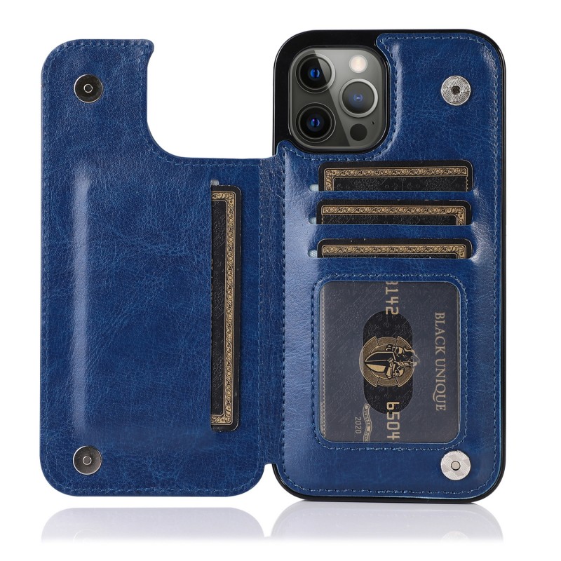 Genuine Leather Phone Case with Shockproof, Stand, Anti-scratch, Card Slots and Drop Protection