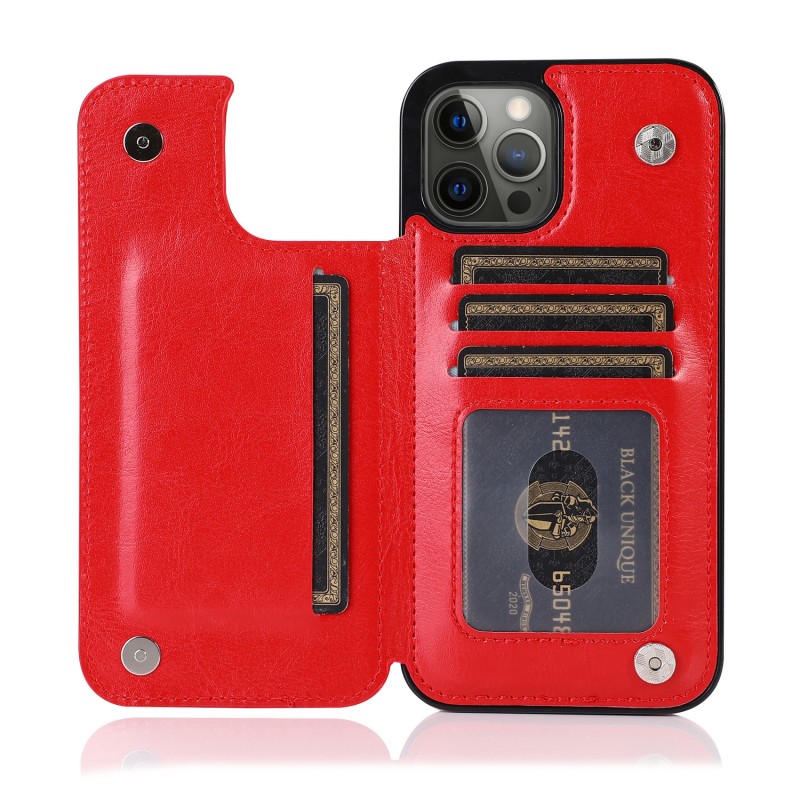 Genuine Leather Phone Case with Shockproof, Stand, Anti-scratch, Card Slots and Drop Protection