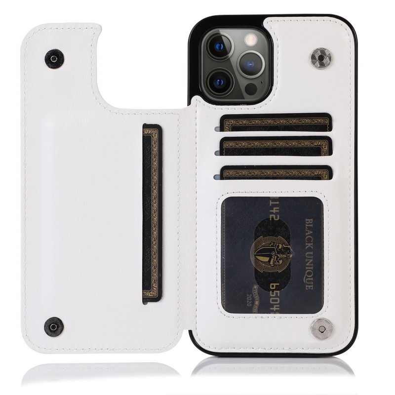 Genuine Leather Phone Case with Shockproof, Stand, Anti-scratch, Card Slots and Drop Protection