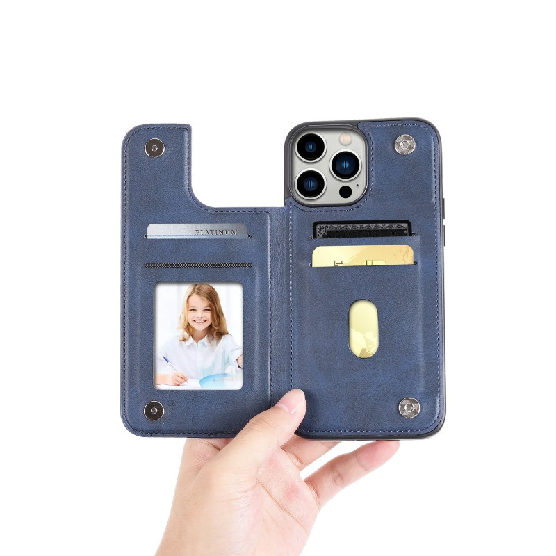 Phone Case with Card Slot Flip Stand Protective Leather Cover