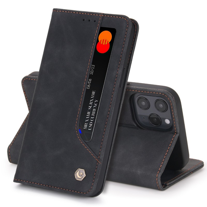 Flip Leather Protective Case for iPhone with Multiple Card Slots