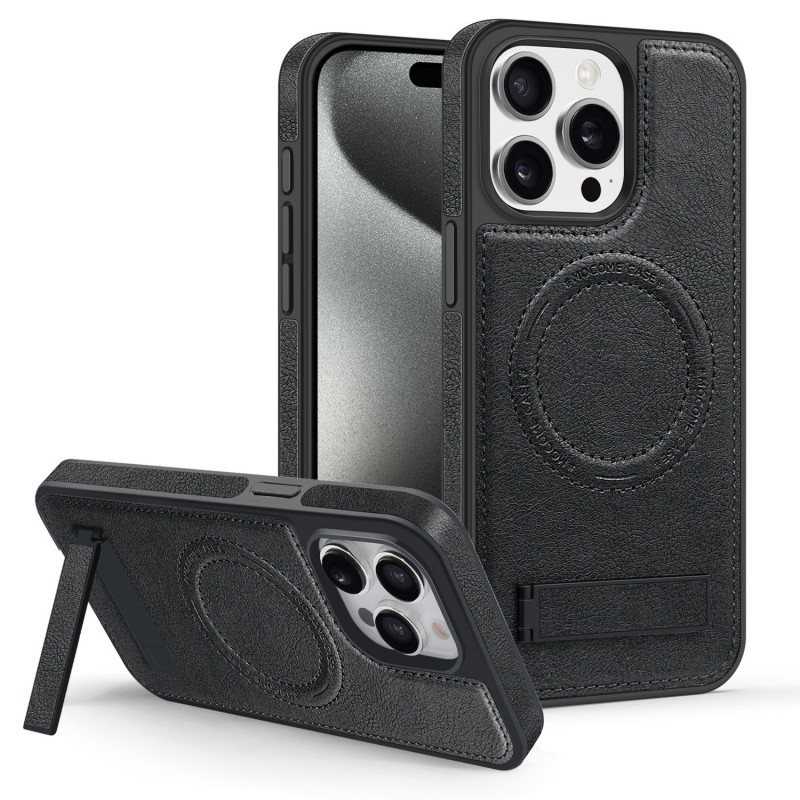 Leather Magnetic Full-cover Anti-fall Bracket iPhone Case 