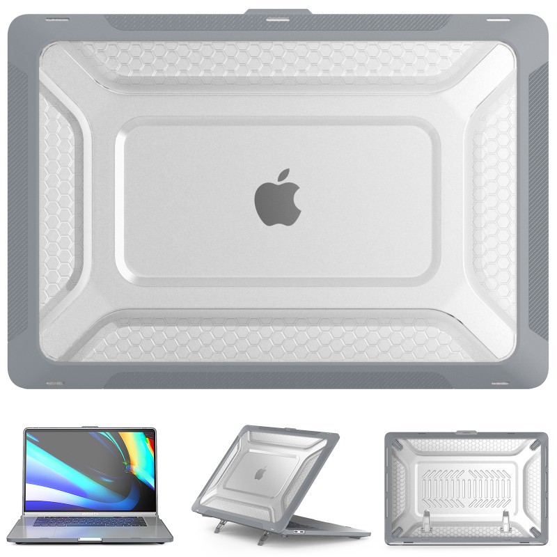 Apple Laptop Protective Case with Cooling PC Stand, Anti-Drop, and Matte Finish