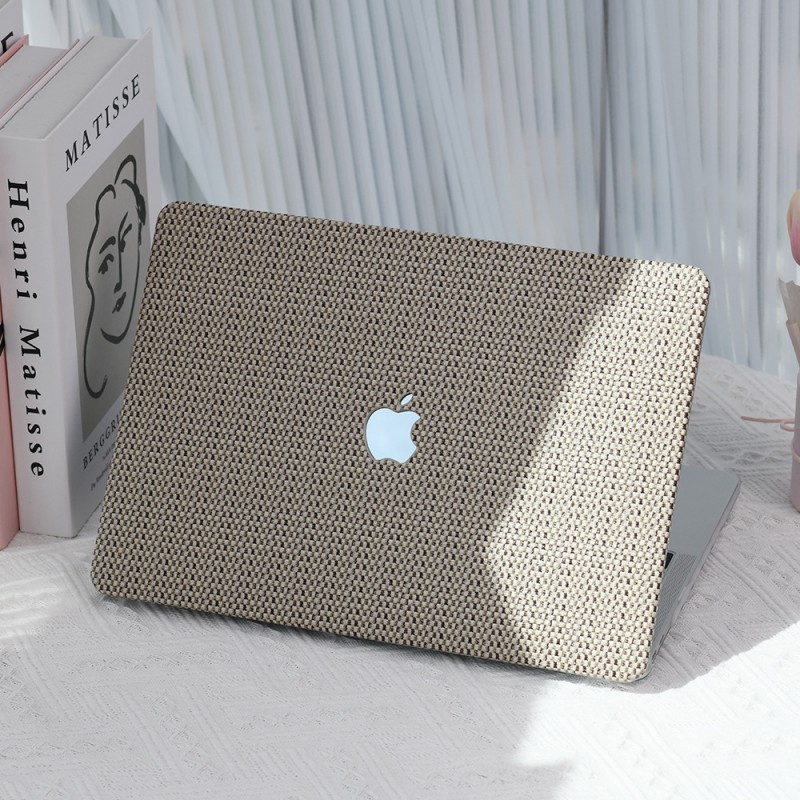 Straw Leather Macbook Cover