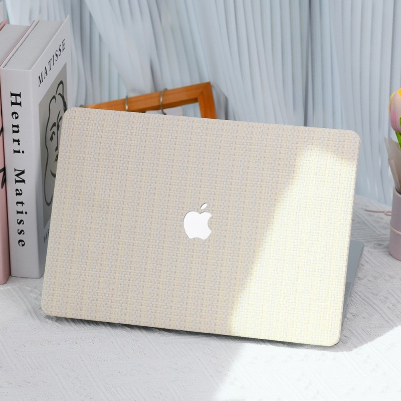 Straw Leather Macbook Cover