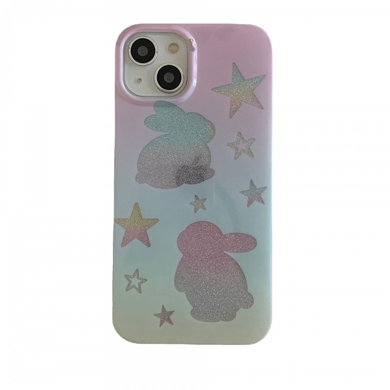 Dual-layer Printed Glitter Bunny Phone Case