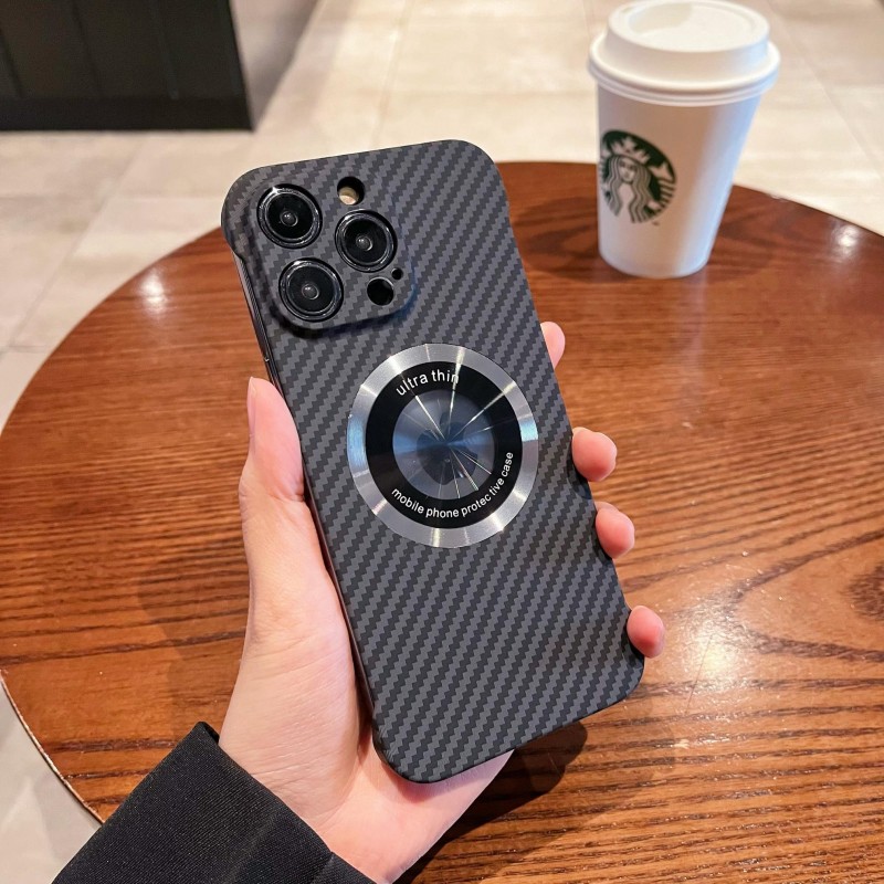 Borderless Carbon Fiber Magnetic Wireless Charging Phone Case