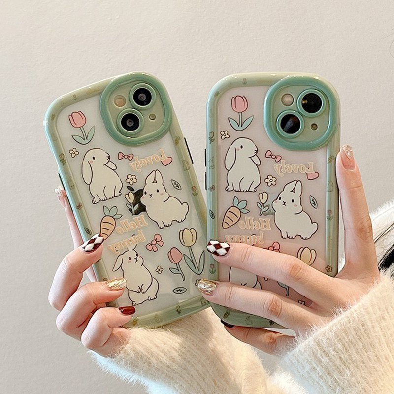 High-end Floral Rabbit Print Phone Case