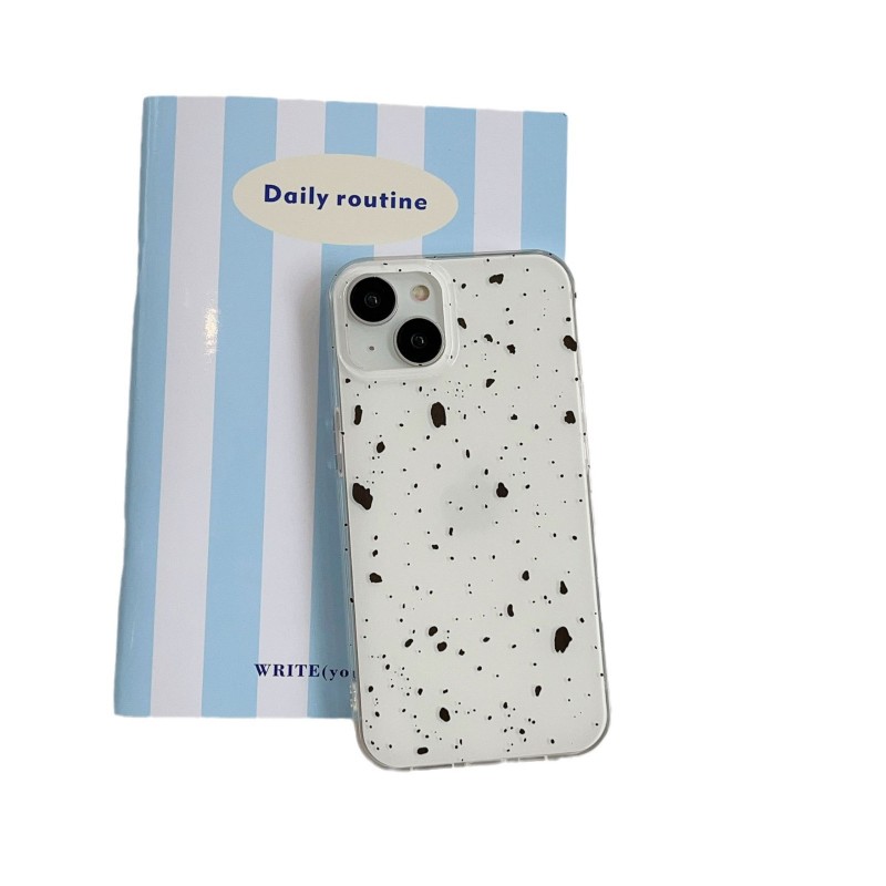 Dual-layer Printed Minimalist Apple Phone Case with Kickstand