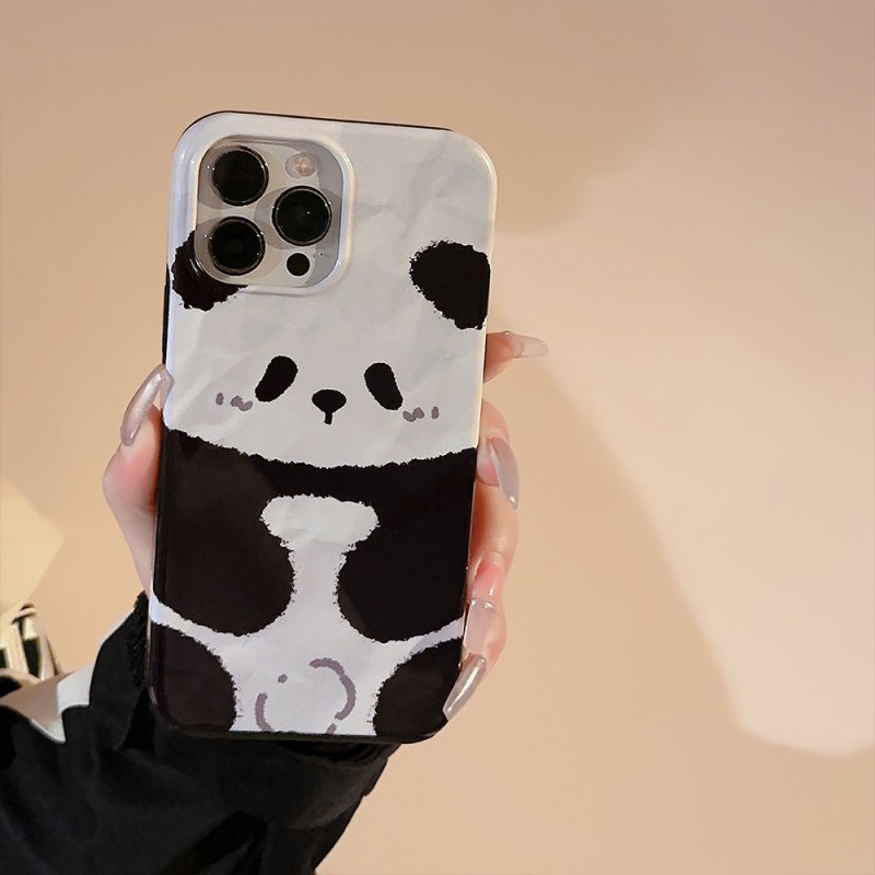 Panda Print Apple Phone Case 