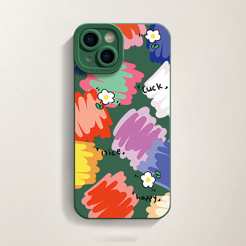 Doodle Flower Print Phone Case for iPhone