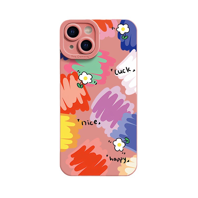 Doodle Flower Print Phone Case for iPhone