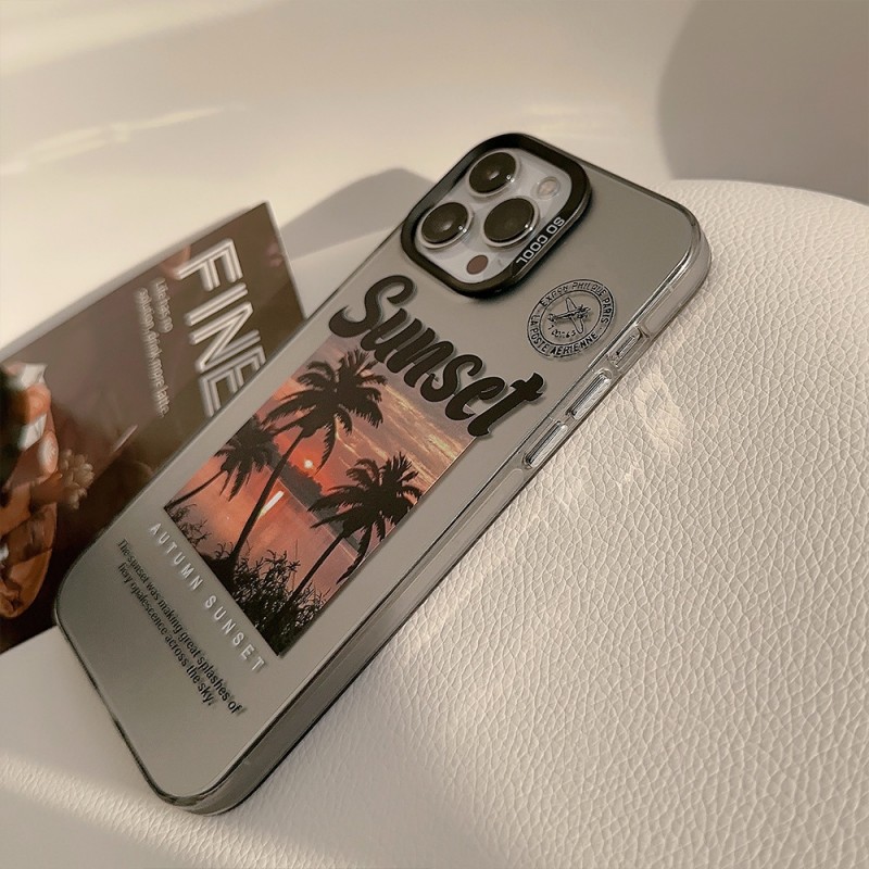 Vintage Coconut Grove Sunset Drop-proof Phone Case for iPhone