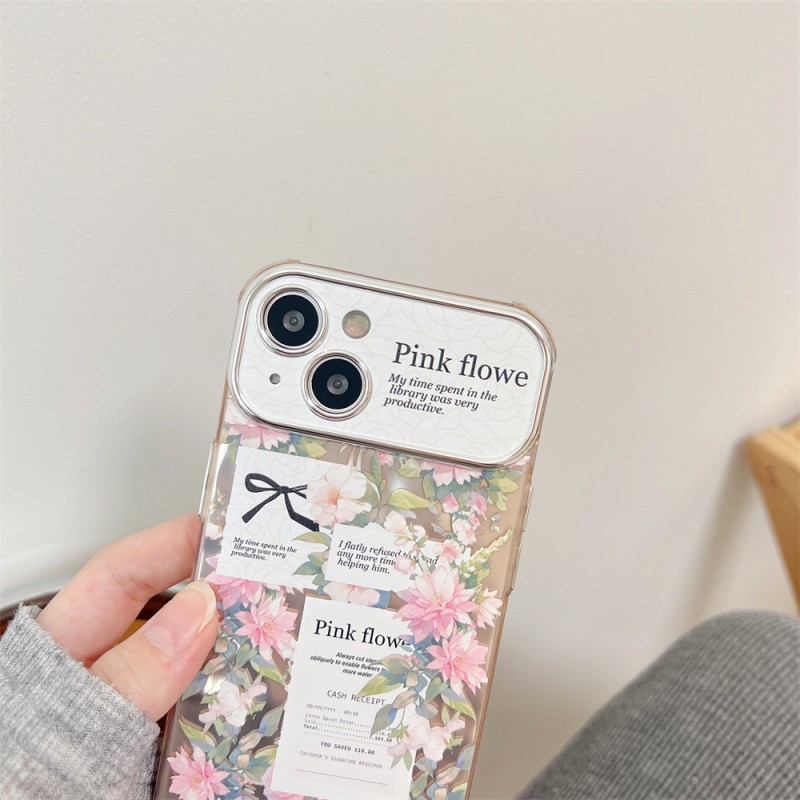 High-end Floral iPhone Case with Electroplating and a Large Window