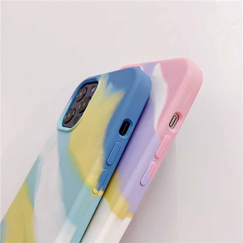 Rainbow Gradient Liquid Silicone Full Coverage Phone Case