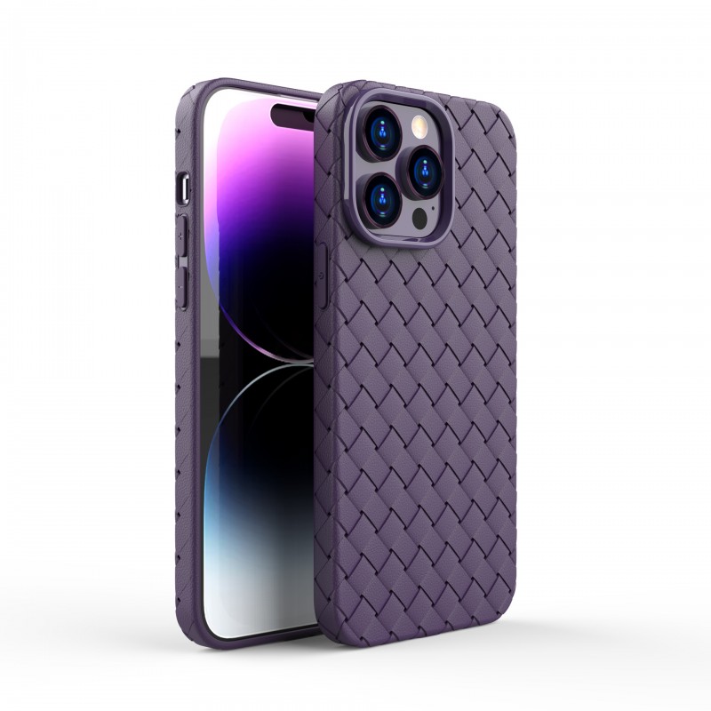 Woven Texture Full Coverage Phone Case with Heat Dissipation