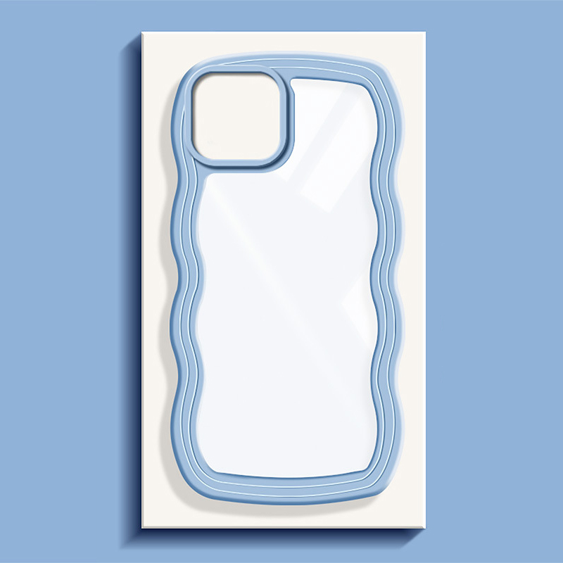 Big Wave Transparent Candy-colored Phone Case