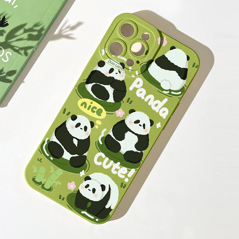 Cute Cartoon Panda Phone Case for Apple Phones