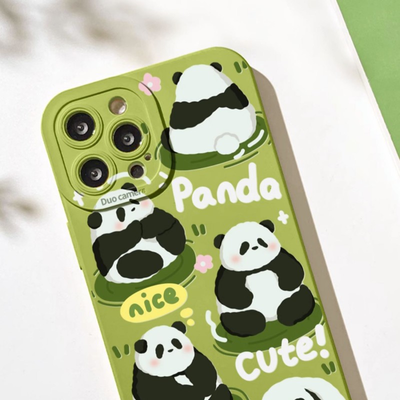 Cute Cartoon Panda Phone Case for Apple Phones