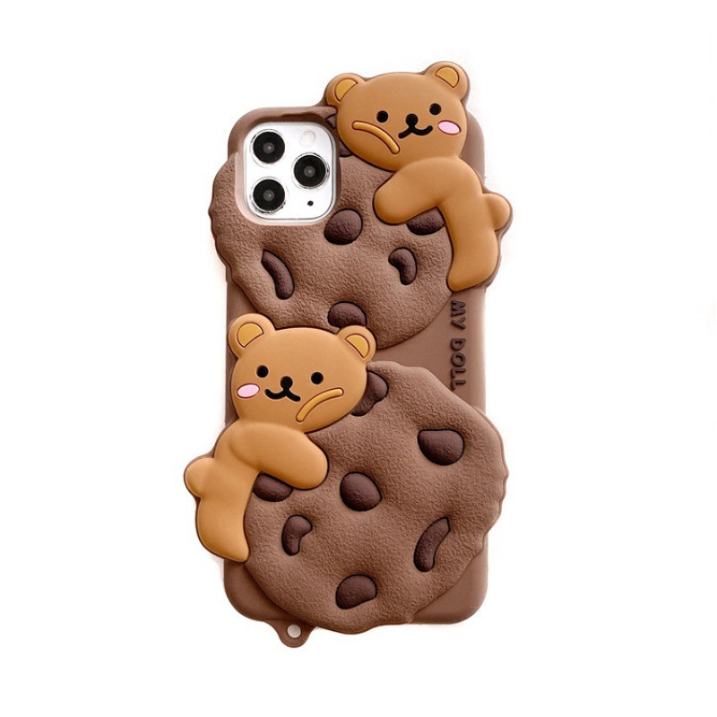 Cute Cookie Bear Silicone Phone Case