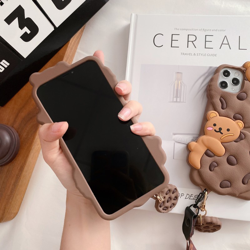 Cute Cookie Bear Silicone Phone Case