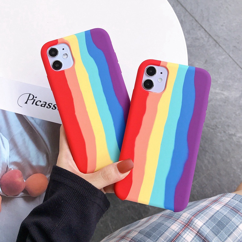 Rainbow Liquid Silicone Phone Case