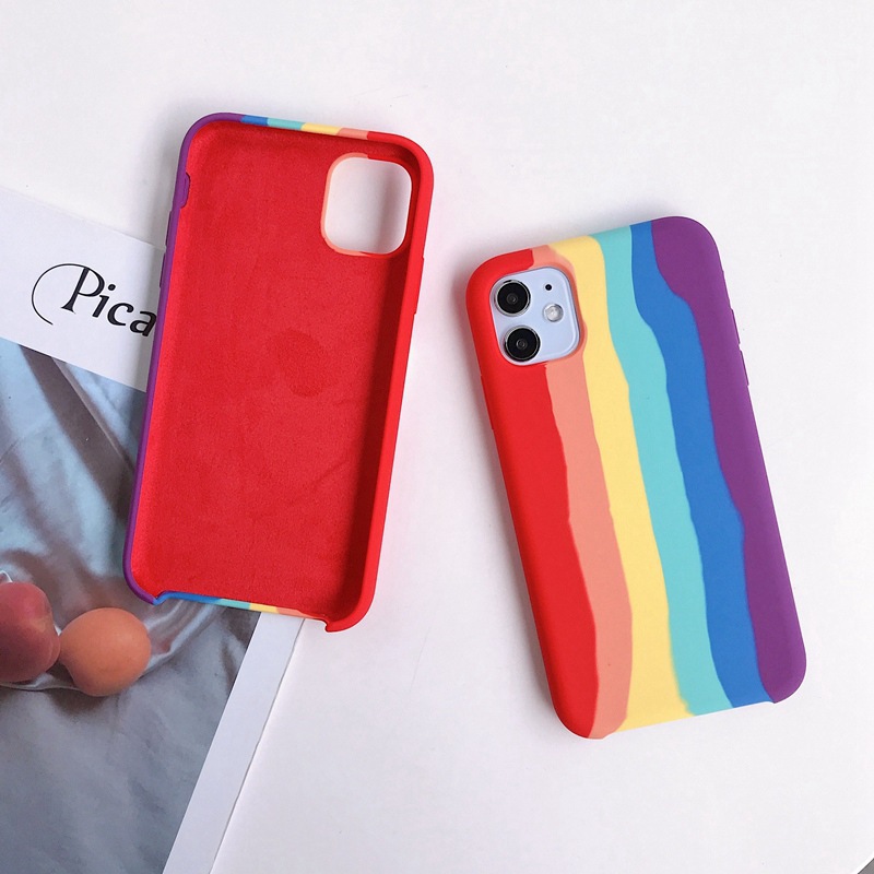 Rainbow Liquid Silicone Phone Case