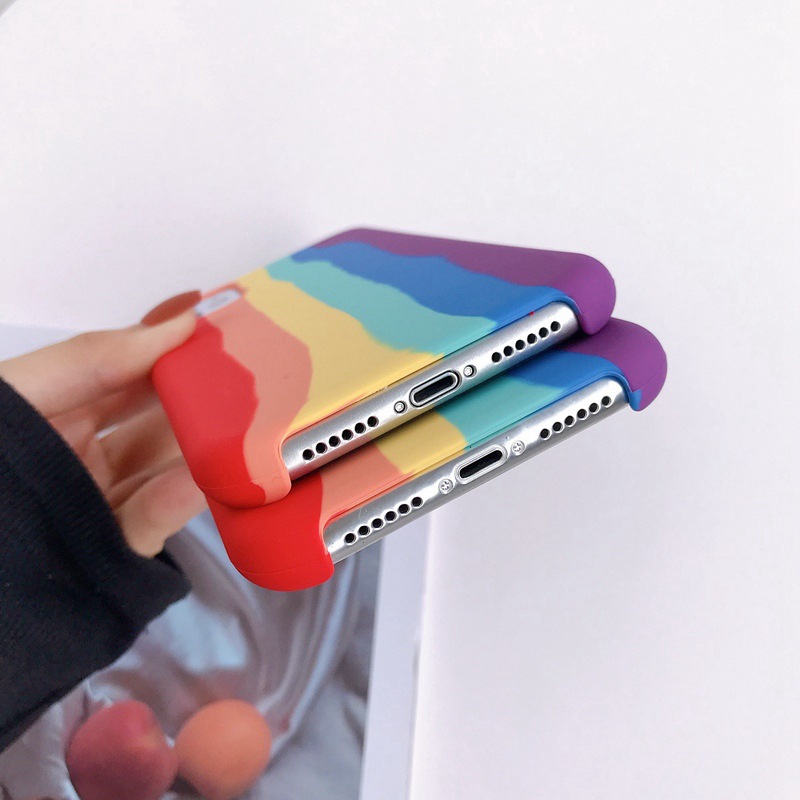 Rainbow Liquid Silicone Phone Case