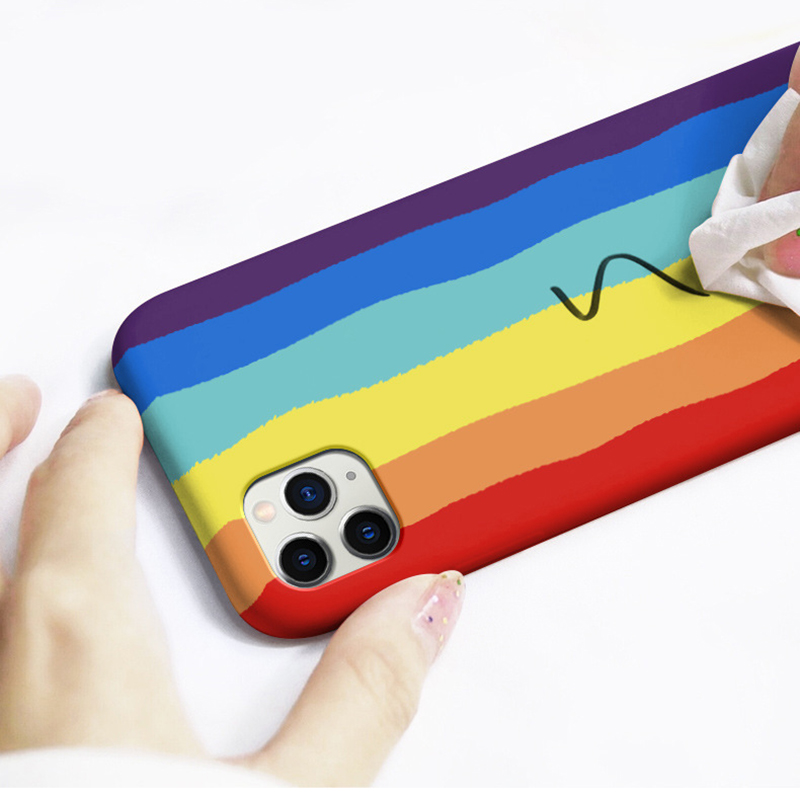 Rainbow Liquid Silicone Phone Case