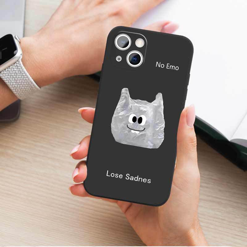 Plastic Bag Expression Silicone Anti-drop Phone Case