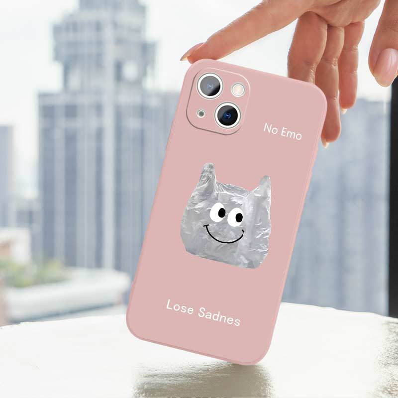 Plastic Bag Expression Silicone Anti-drop Phone Case