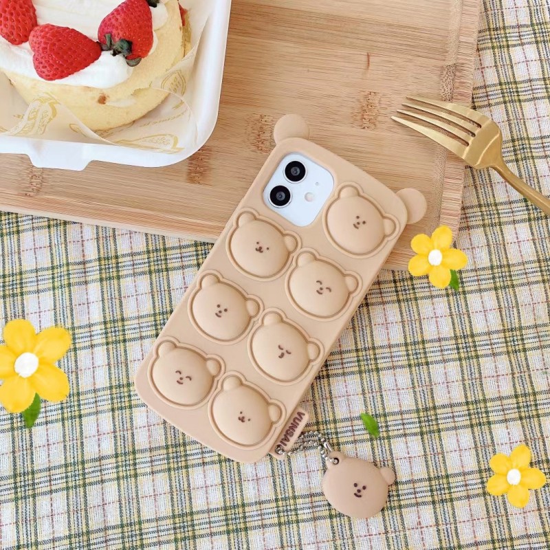 Cute Teddy Bear Silicone Phone Case