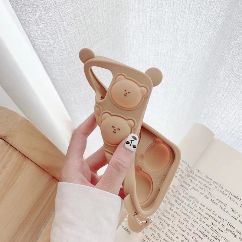 Cute Teddy Bear Silicone Phone Case