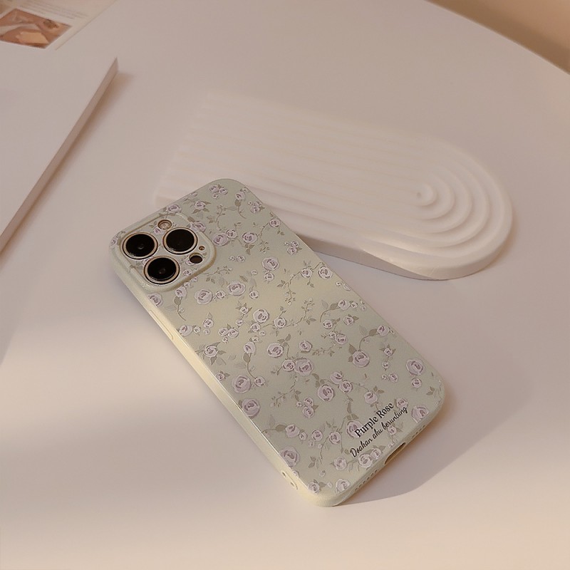 Small Floral Pattern Silicone Phone CaseSmall Floral Pattern Silicone Phone Case