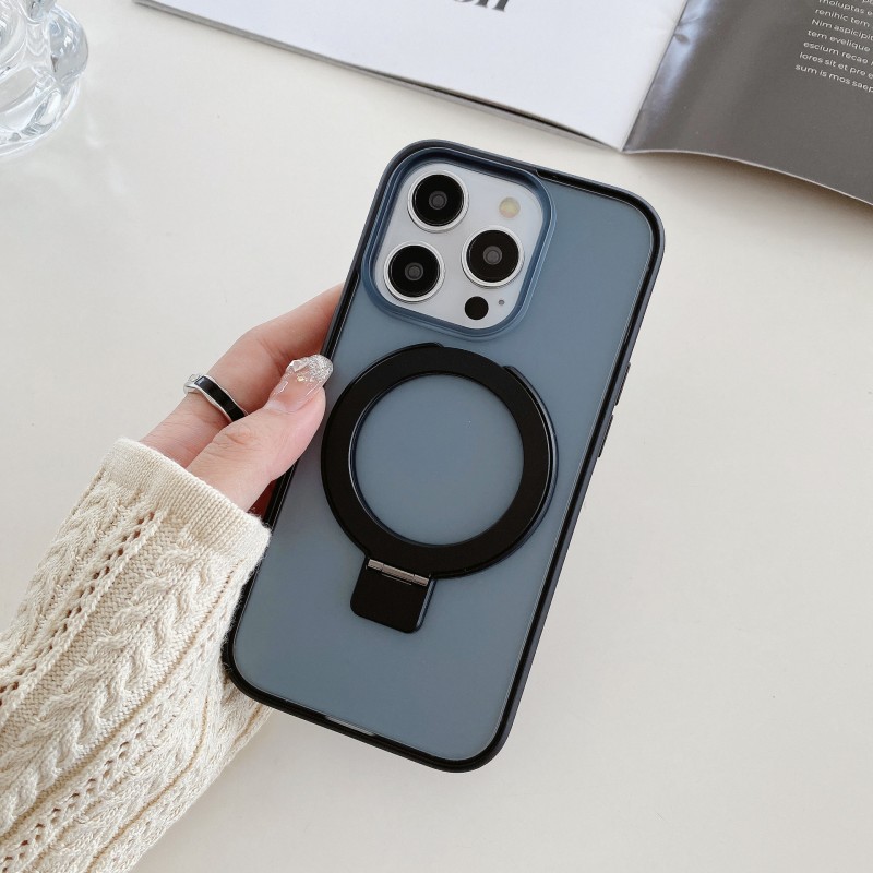 Full Coverage Colorful Semi-Transparent Magnetic Bracket Case