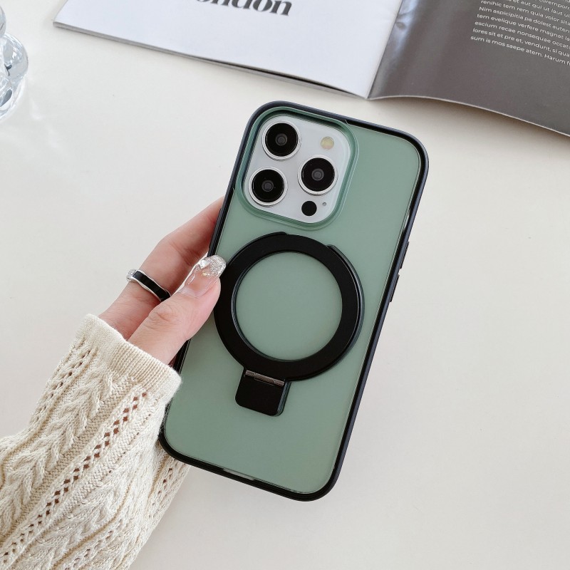 Full Coverage Colorful Semi-Transparent Magnetic Bracket Case