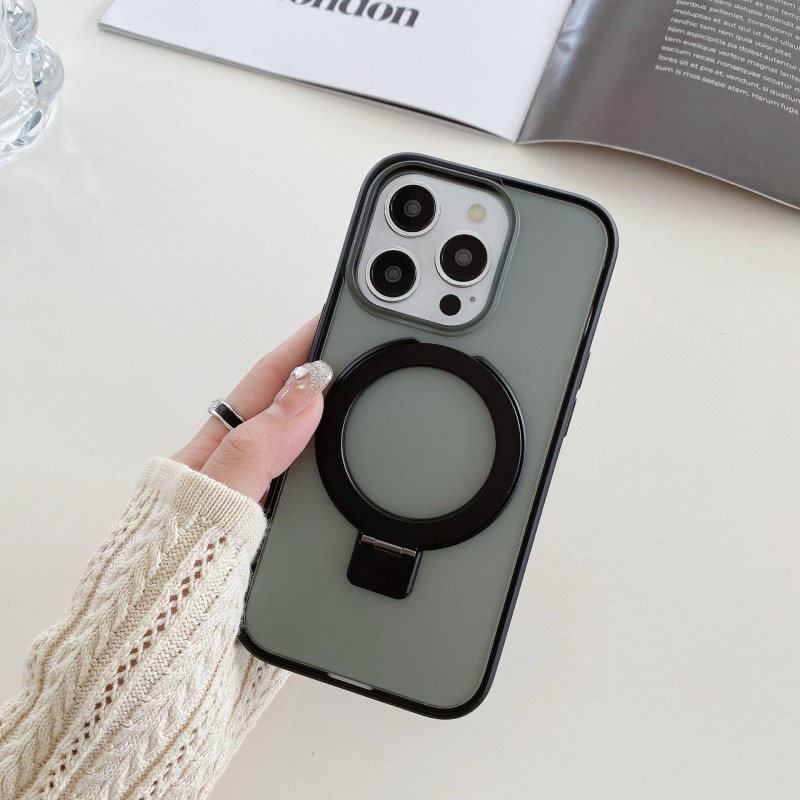 Full Coverage Colorful Semi-Transparent Magnetic Bracket Case